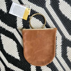 NWT Sseko Mini Ring Pouch in Oiled Caramel Leather